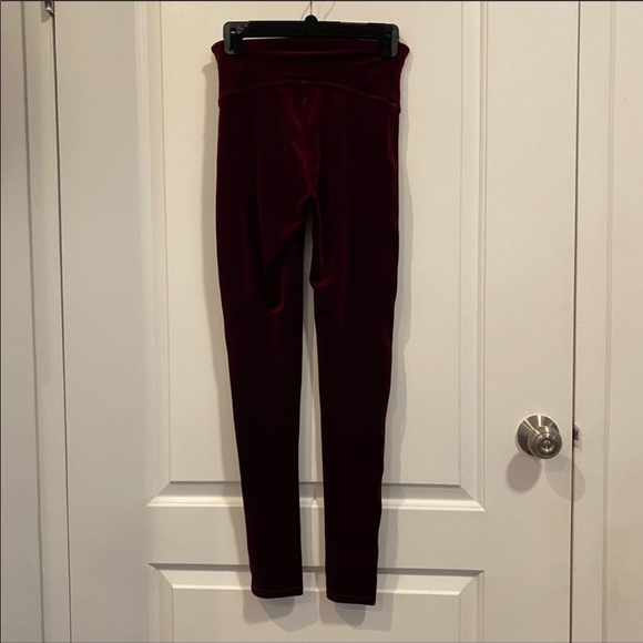 Spanx Velvet Legging in Color Rich Burgundy - Picture 6 of 6